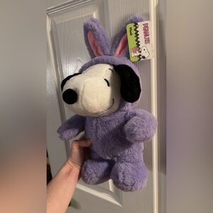 Easter Spring Snoopy Plush Toy in Purple with Bunny Ear Hoodie/hood